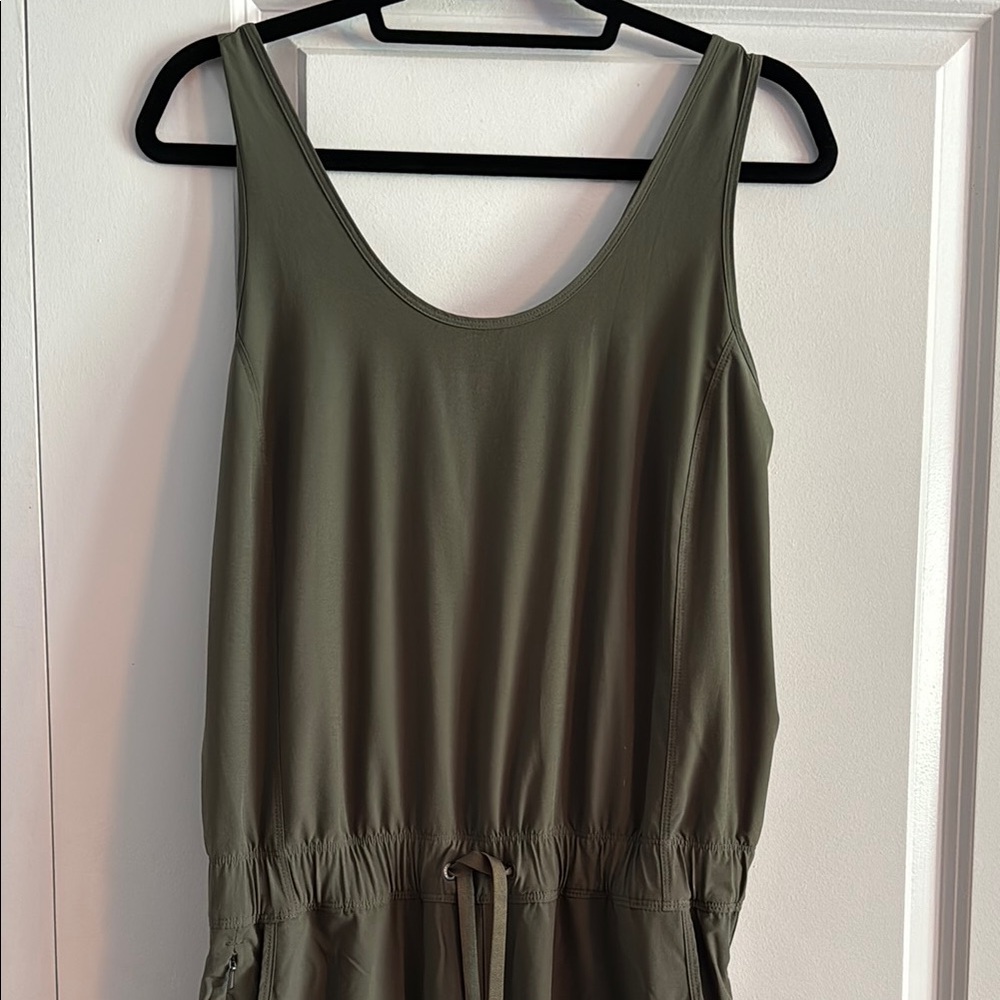 Olive Green Sleeveless Jumpsuit